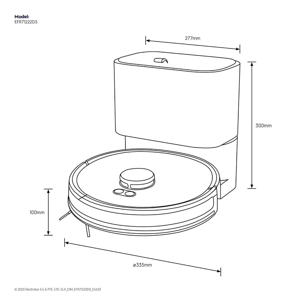 ELECTROLUX  เครื่องดูดฝุ่นหุ่นยนต์+ถูพื้น Wifi รุ่น EFR71222