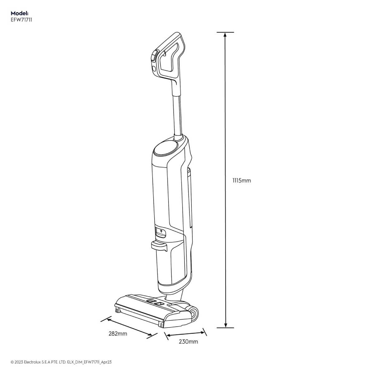 ELECTROLUX เครื่องดูดฝุ่นมือจับ21.6Vดูดฝุ่น/ดูดน้ำ EFW71711