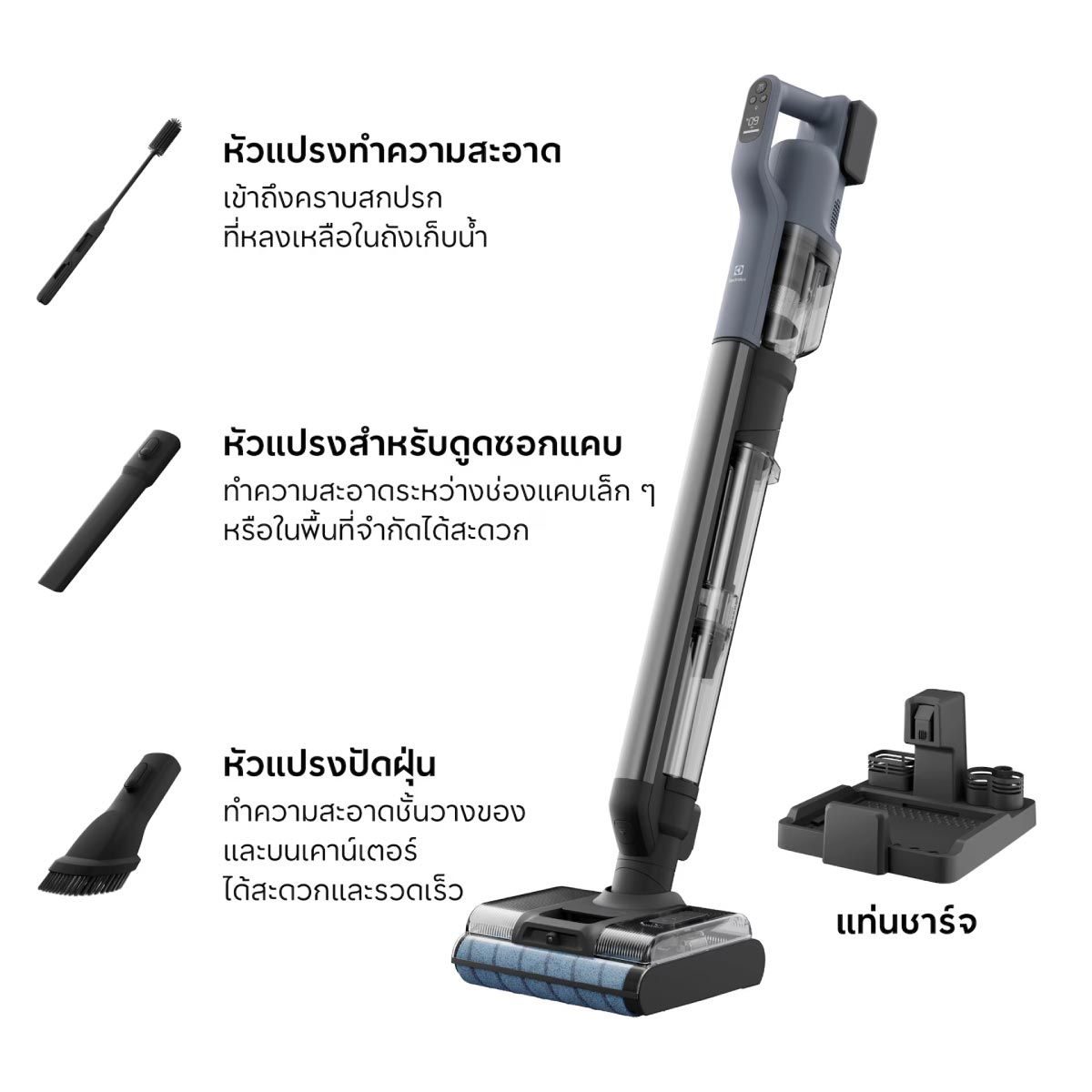 ELECTROLUX เครื่องดูดฝุ่นไร้สาย21.6V 2in1/ถูพื้น รุ่นEFW81703
