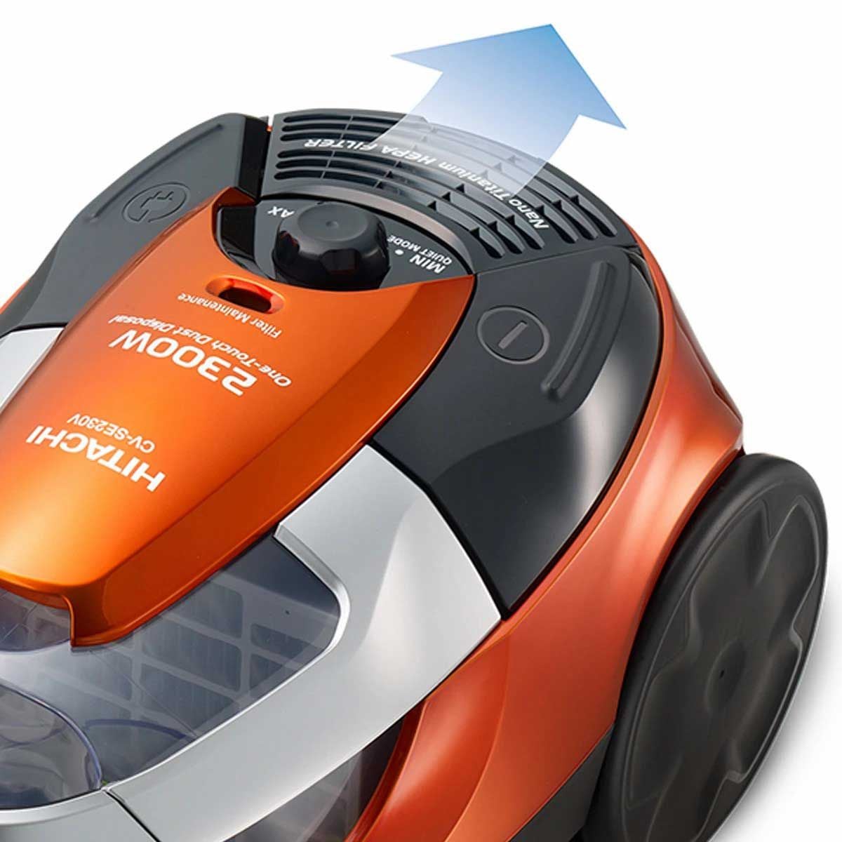 HITACHI  เครื่องดูดฝุ่น2300W สีส้ม รุ่นCV-SE230V