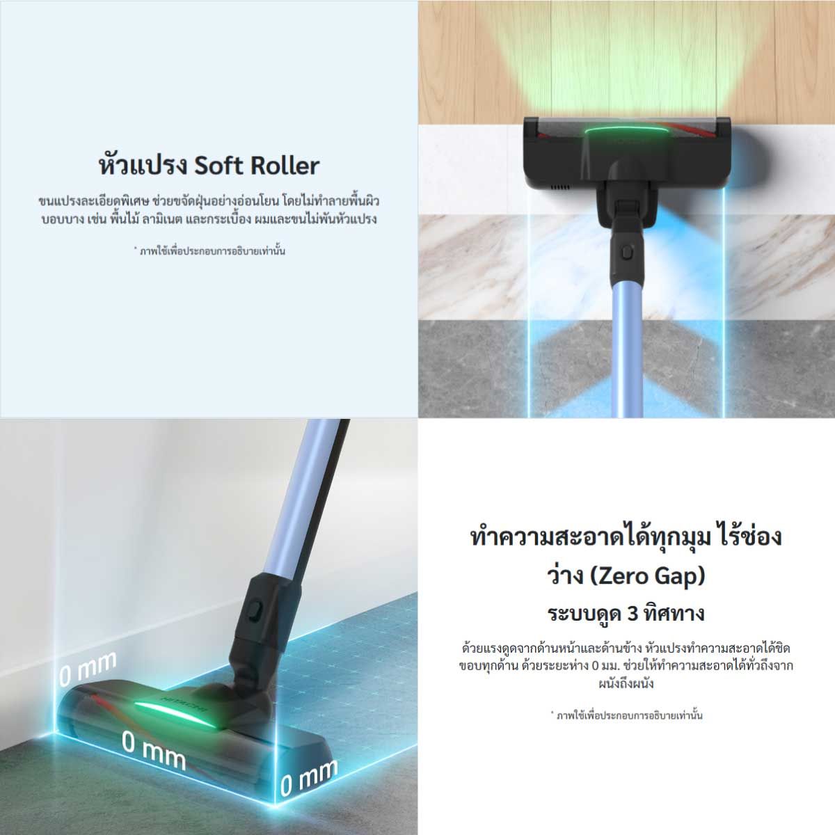 HITACHI เครื่องดูดฝุ่นมือจับ450W สีฟ้า รุ่นPV-XH4QMBCTH