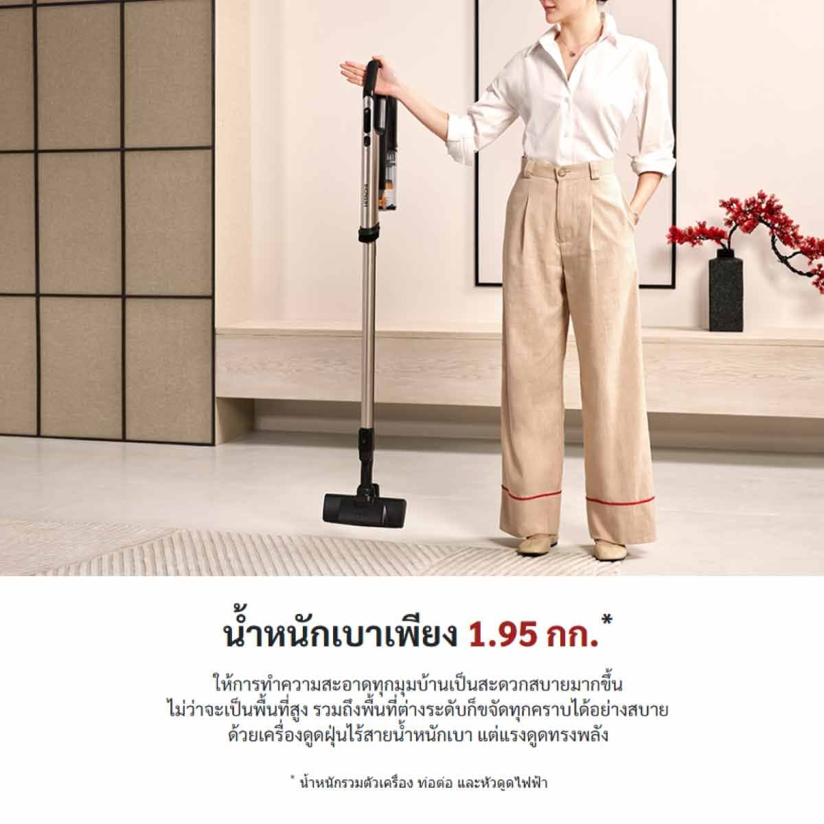 HITACHI เครื่องดูดฝุ่นมือจับ 550W สีแชมเปญโกลด์ รุ่น PV-XHW 4PCGCTH