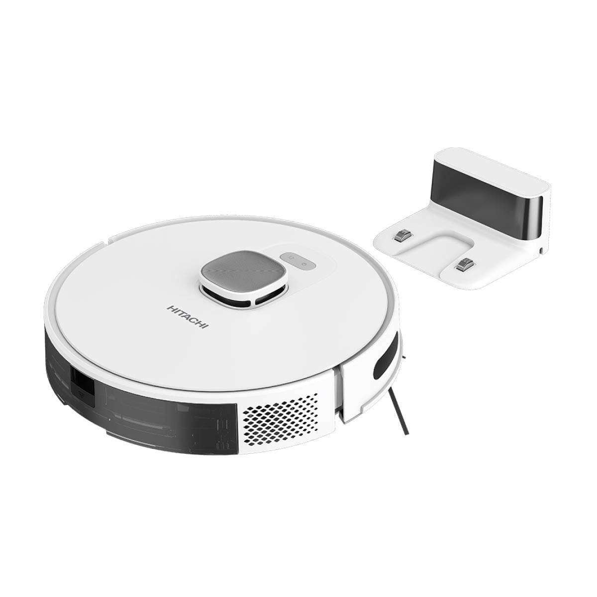 HITACHI   เครื่องดูดฝุ่นหุ่นยนต์Wifi สีขาวเงิน รุ่นRV-X20PWHSI