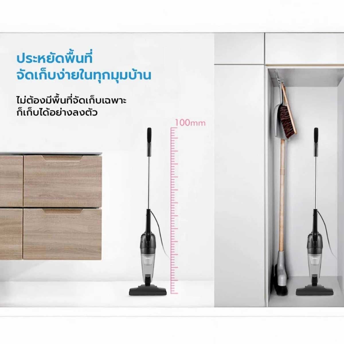 MIDEA เครื่องดูดฝุ่นมือจับ650W สีดำ รุ่น MS861THBK