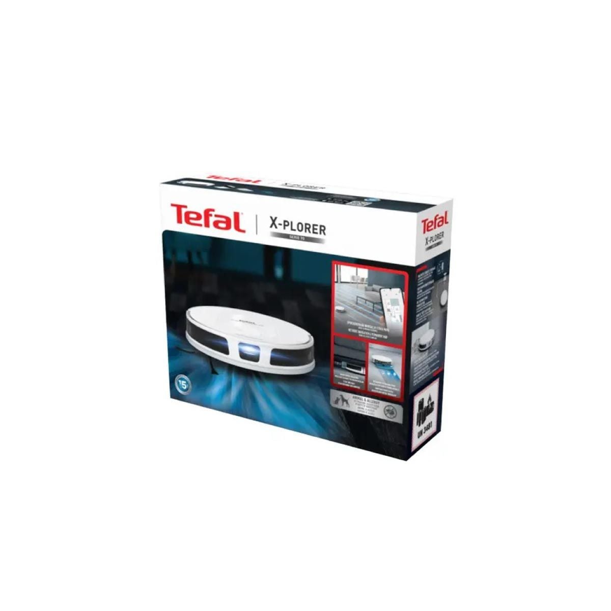 TEFAL หุ่นยนต์ดูดฝุ่น X-PLORER SERIE 70 รุ่น RG8477WH