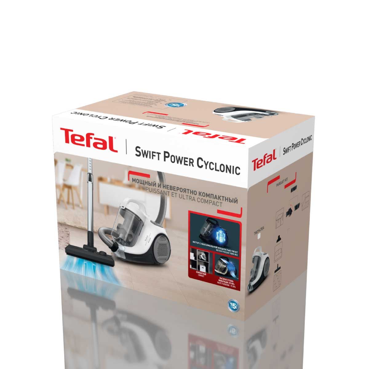 TEFAL เครื่องดูดฝุ่นกำลังดูด 2100W สีขาว รุ่นTW2947EA