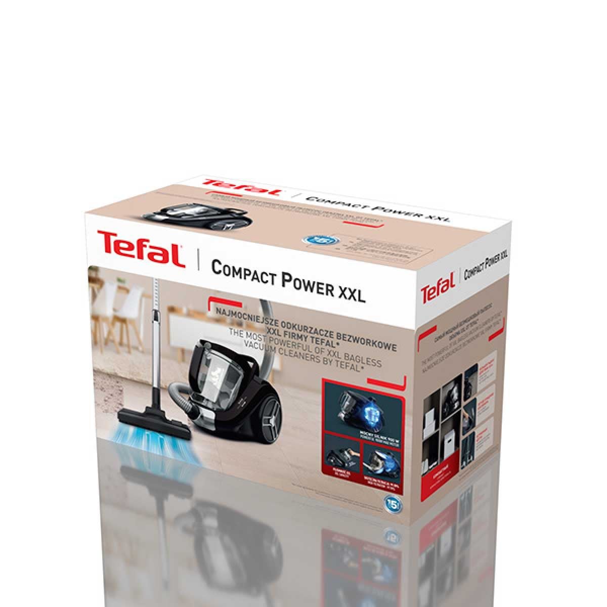 TEFAL เครื่องดูดฝุ่นกำลังดูด 2100W สีดำ รุ่น TW4B75EA