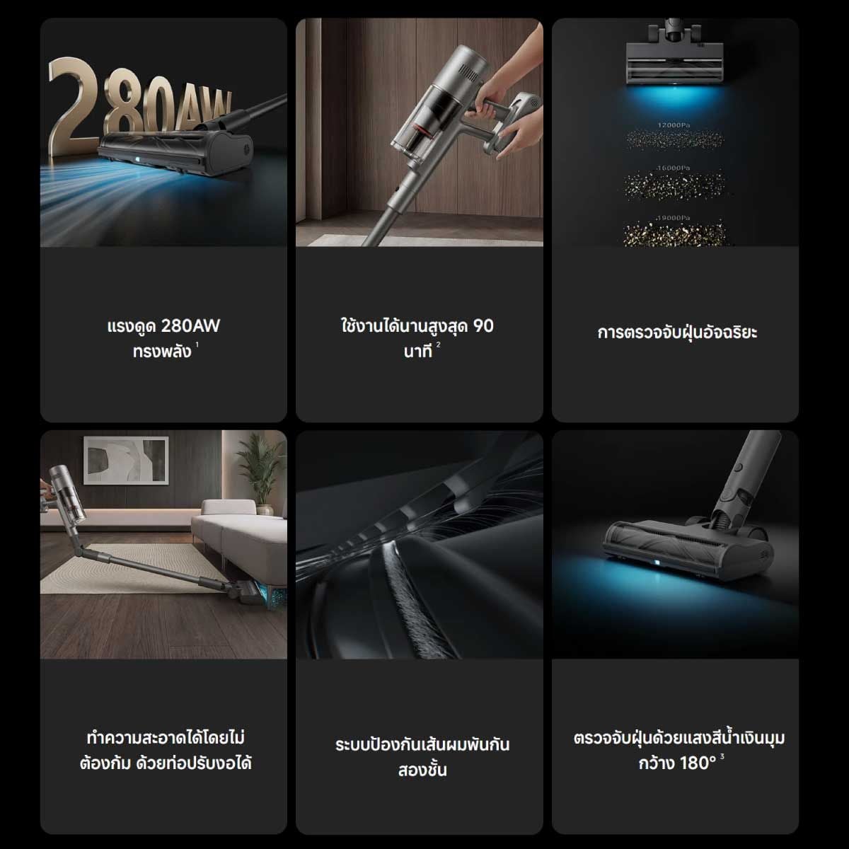 Xiaomi เครื่องดูดฝุ่นไร้สาย รุ่น Mijia Vacuum Cleaner 4Pro