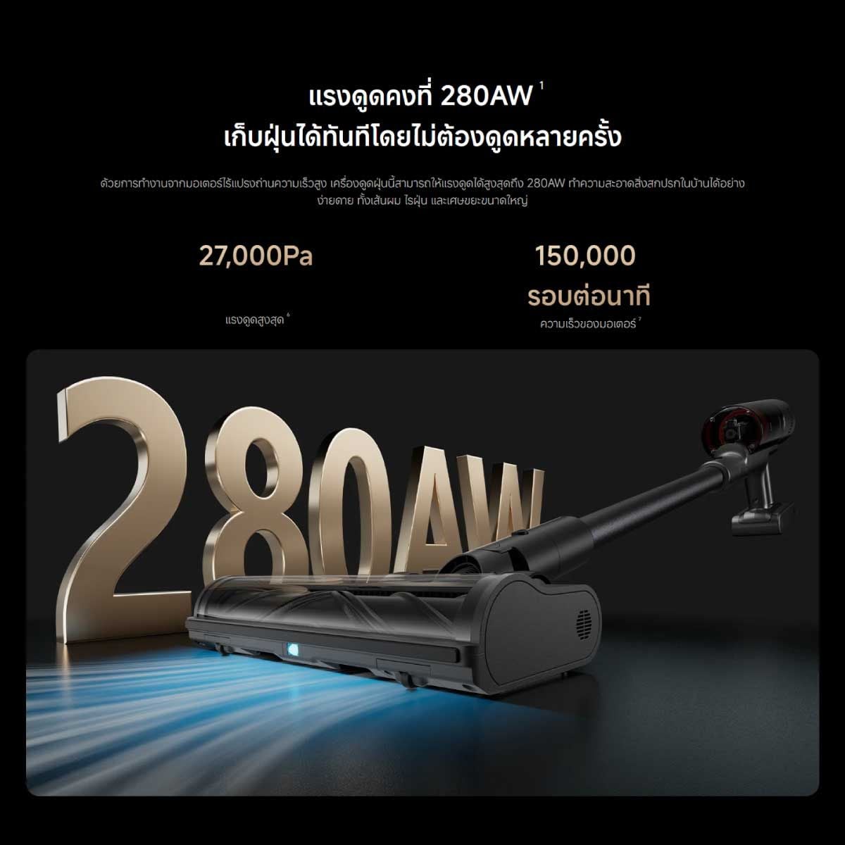 Xiaomi เครื่องดูดฝุ่นไร้สาย รุ่น Mijia Vacuum Cleaner 4Pro