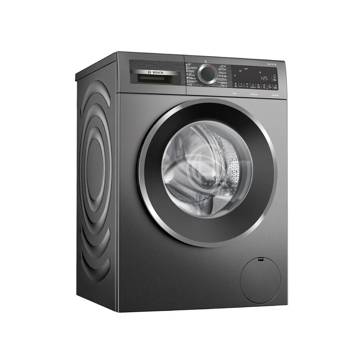 BOSCH เครื่องซักผ้าฝาหน้า 9Kg. Series6 สีเทา รุ่น WGG444E0TH