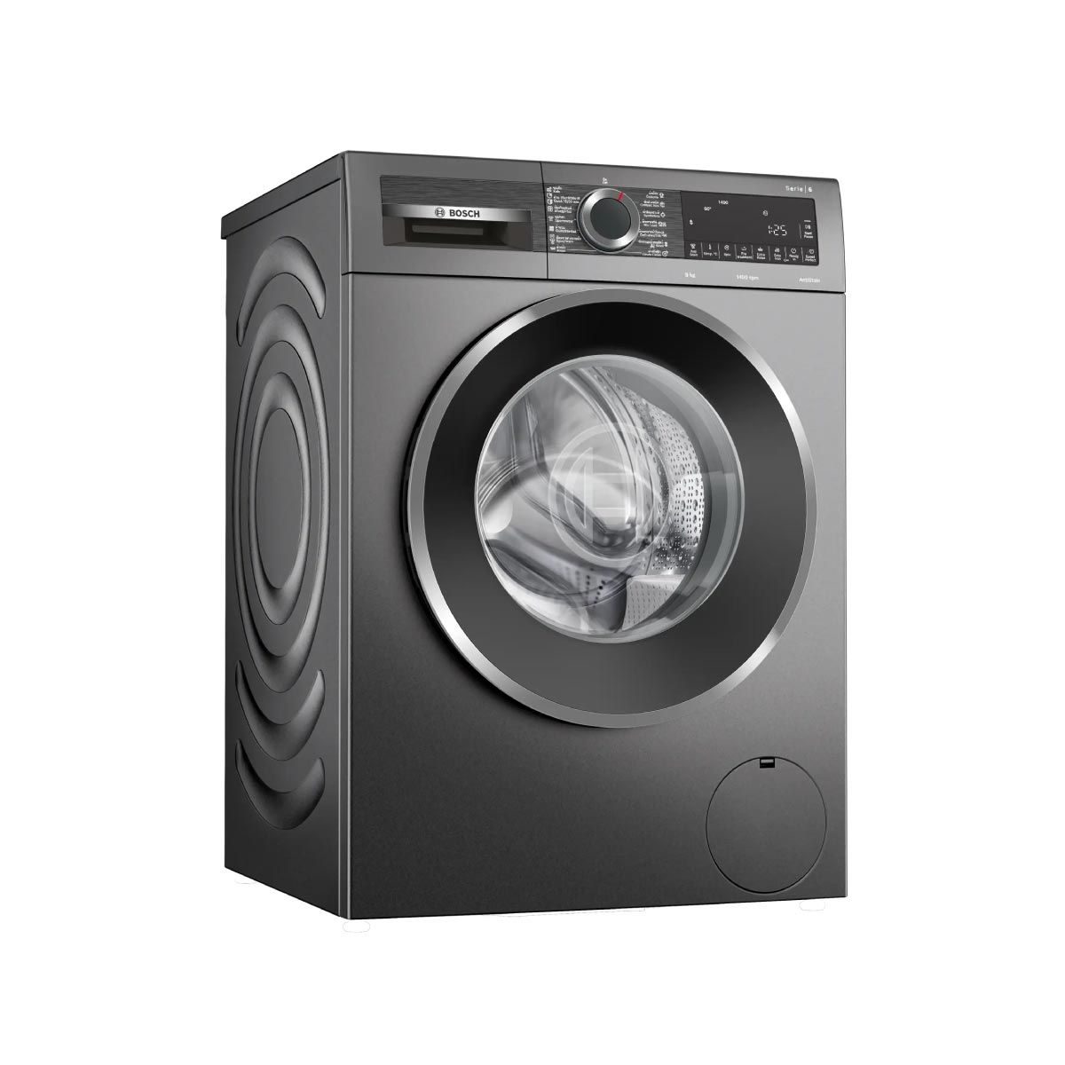 BOSCH เครื่องซักผ้าฝาหน้า 9Kg. Series6 สีเทา รุ่น WGG444E0TH