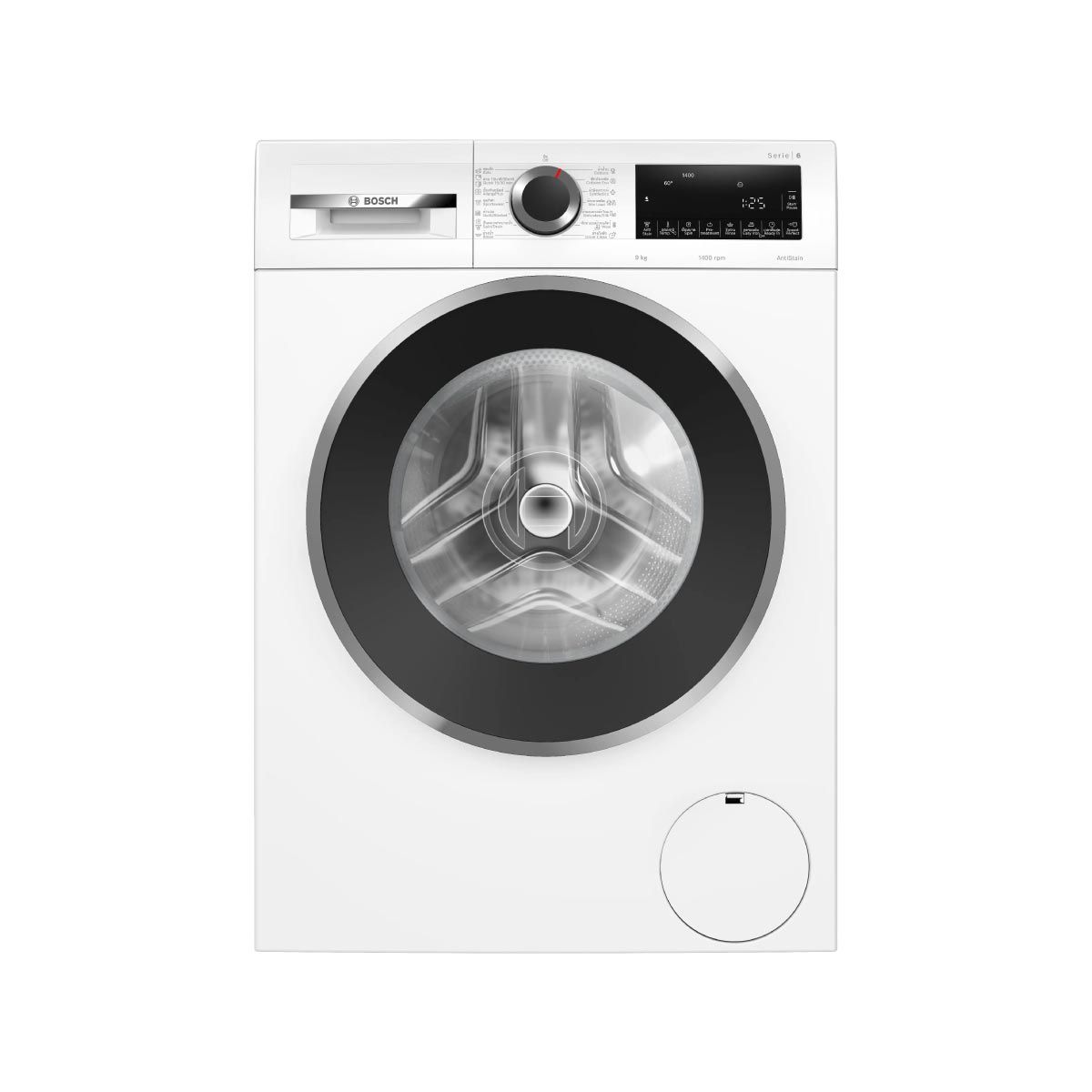 BOSCH เครื่องซักผ้าฝาหน้า 9Kg. Series6 สีขาว รุ่น WGG444E2TH