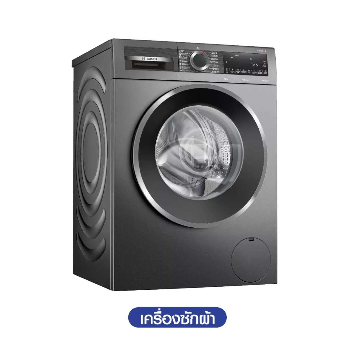 BOSCH เครื่องซักฝาหน้า10Kg สีเทา Series6 รุ่นWGG45401TH
