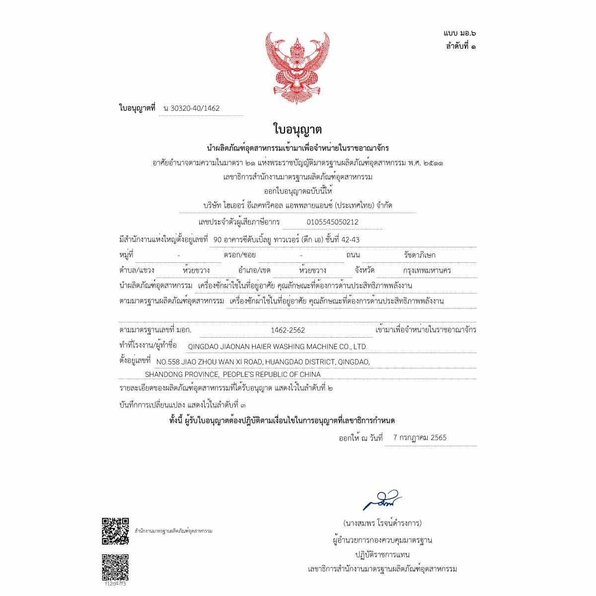 HAIER เครื่องซักผ้า2ถัง 20Kg. สีขาว รุ่นHWM-T200N2