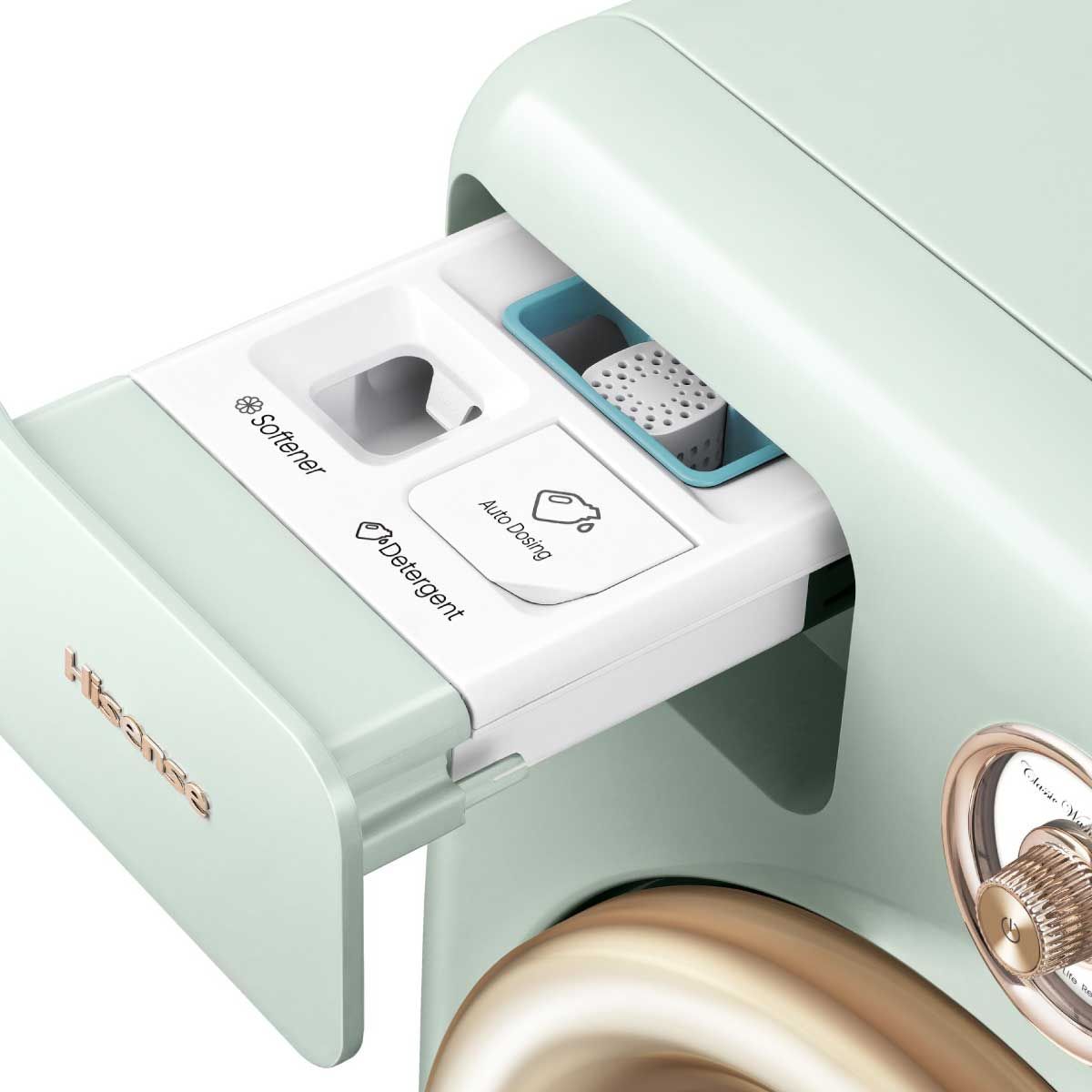HISENSE เครื่องซักผ้า/อบ 10.5/7Kg. สีเขียว รุ่นWD105R5