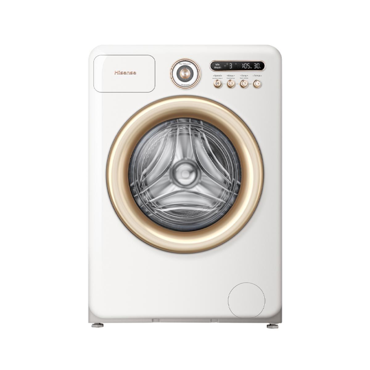 HISENSE เครื่องซักผ้าฝาหน้า10.5Kg. Roman สีขาว รุ่นWF105R5