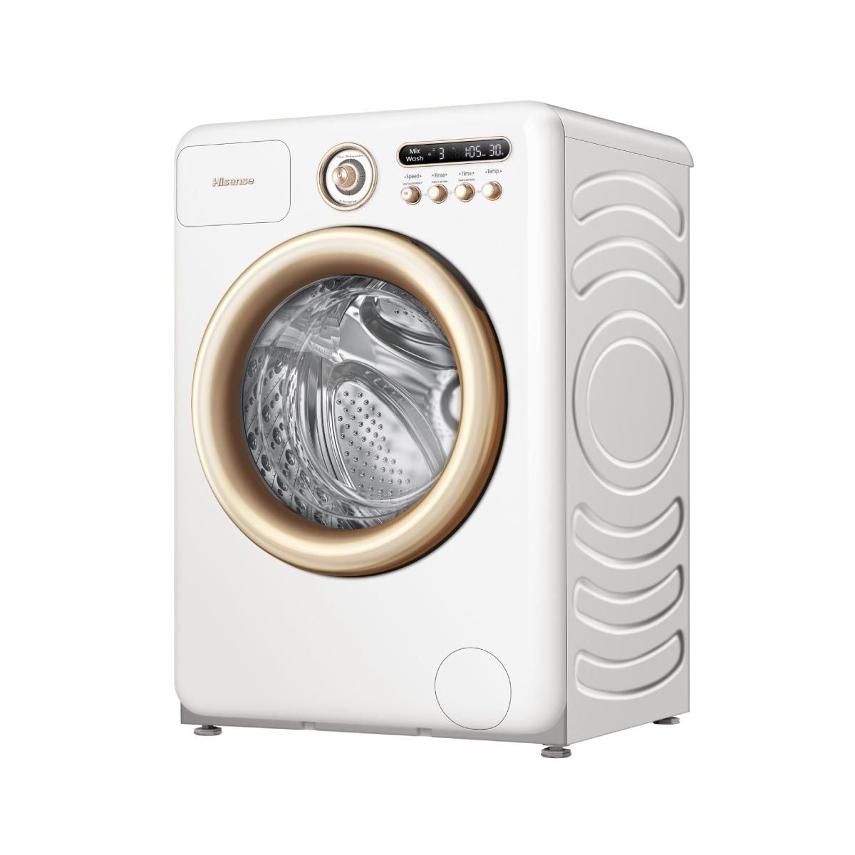 HISENSE เครื่องซักผ้าฝาหน้า10.5Kg. Roman สีขาว รุ่นWF105R5