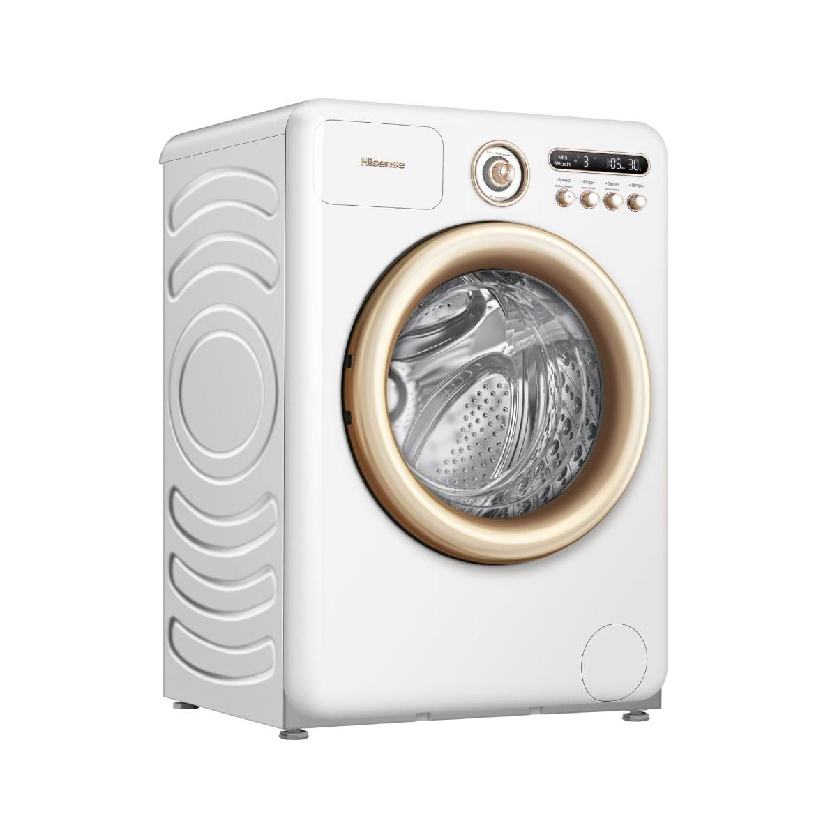 HISENSE เครื่องซักผ้าฝาหน้า10.5Kg. Roman สีขาว รุ่นWF105R5