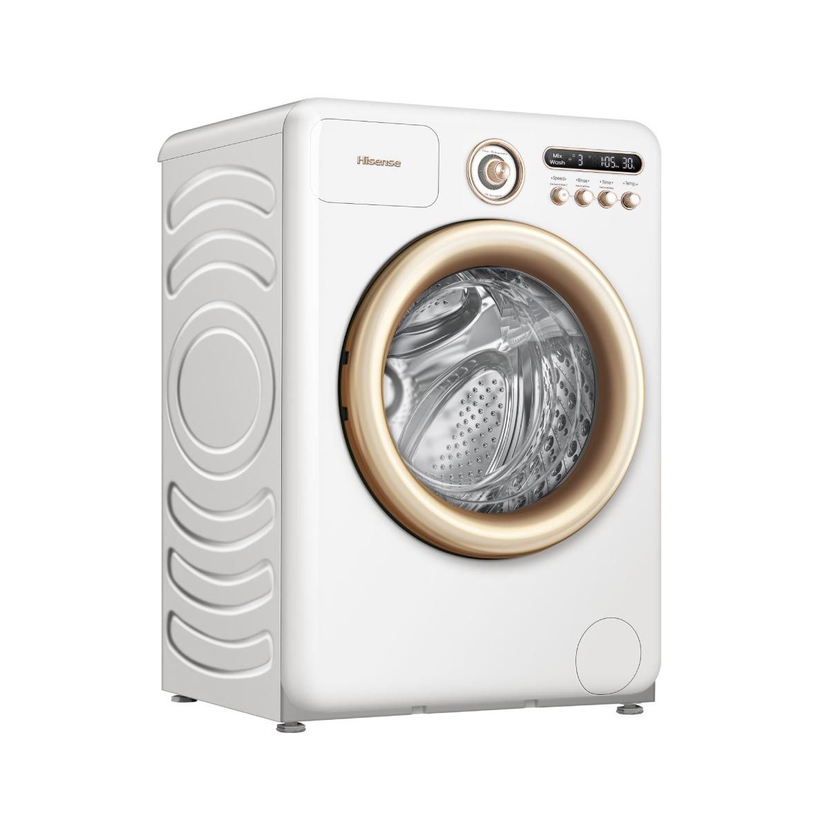 HISENSE เครื่องซักผ้าฝาหน้า10.5Kg. Roman สีขาว รุ่นWF105R5