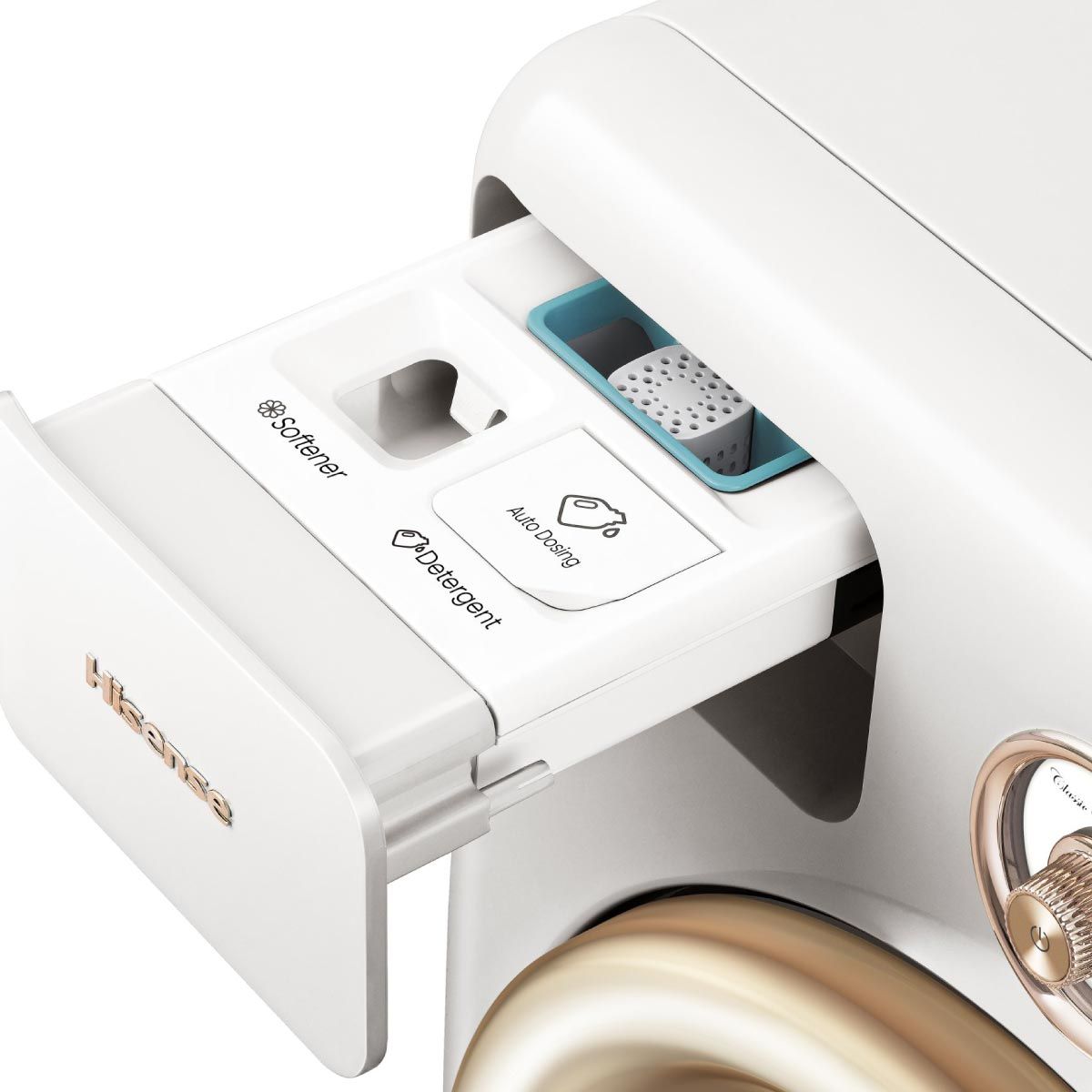 HISENSE เครื่องซักผ้าฝาหน้า10.5Kg. Roman สีขาว รุ่นWF105R5