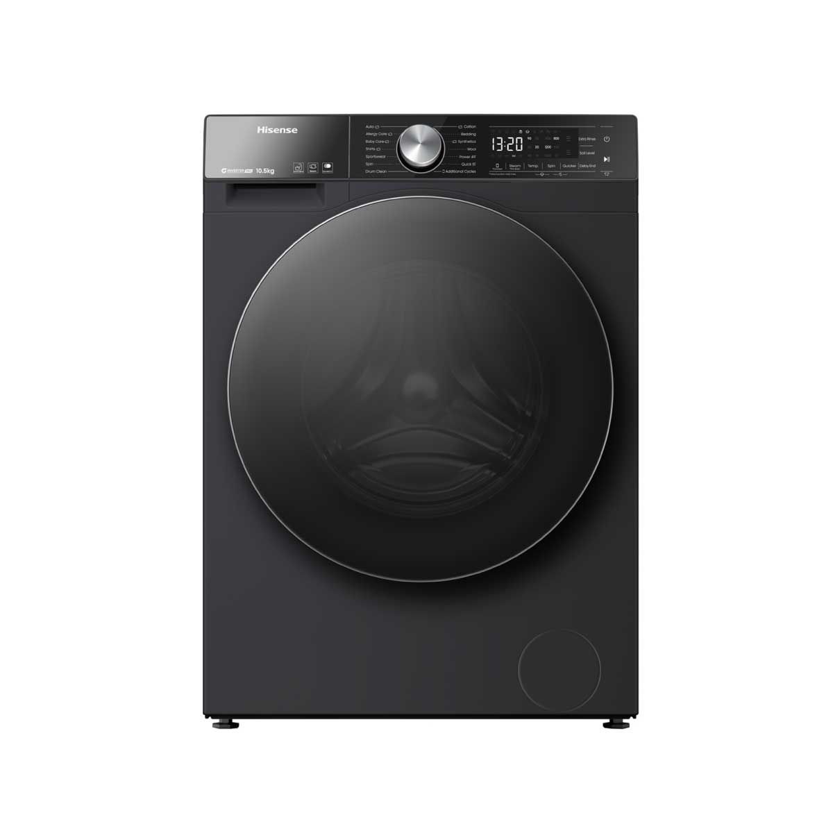 HISENSE เครื่องซักผ้าฝาหน้า 10.5Kg. สีดำ รุ่นWF5S1075BB
