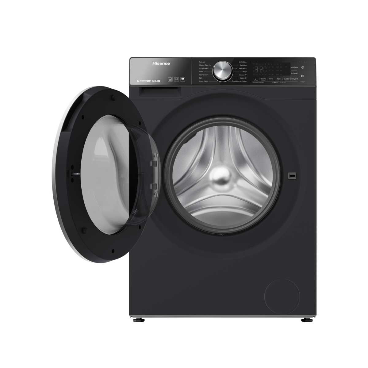 HISENSE เครื่องซักผ้าฝาหน้า 10.5Kg. สีดำ รุ่นWF5S1075BB