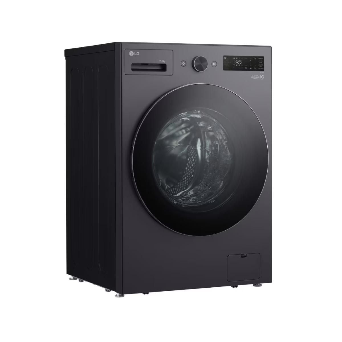 LG เครื่องซัก/อบผ้าฝาหน้า  15/8kg AI สีดำ รุ่น F2515RNEG
