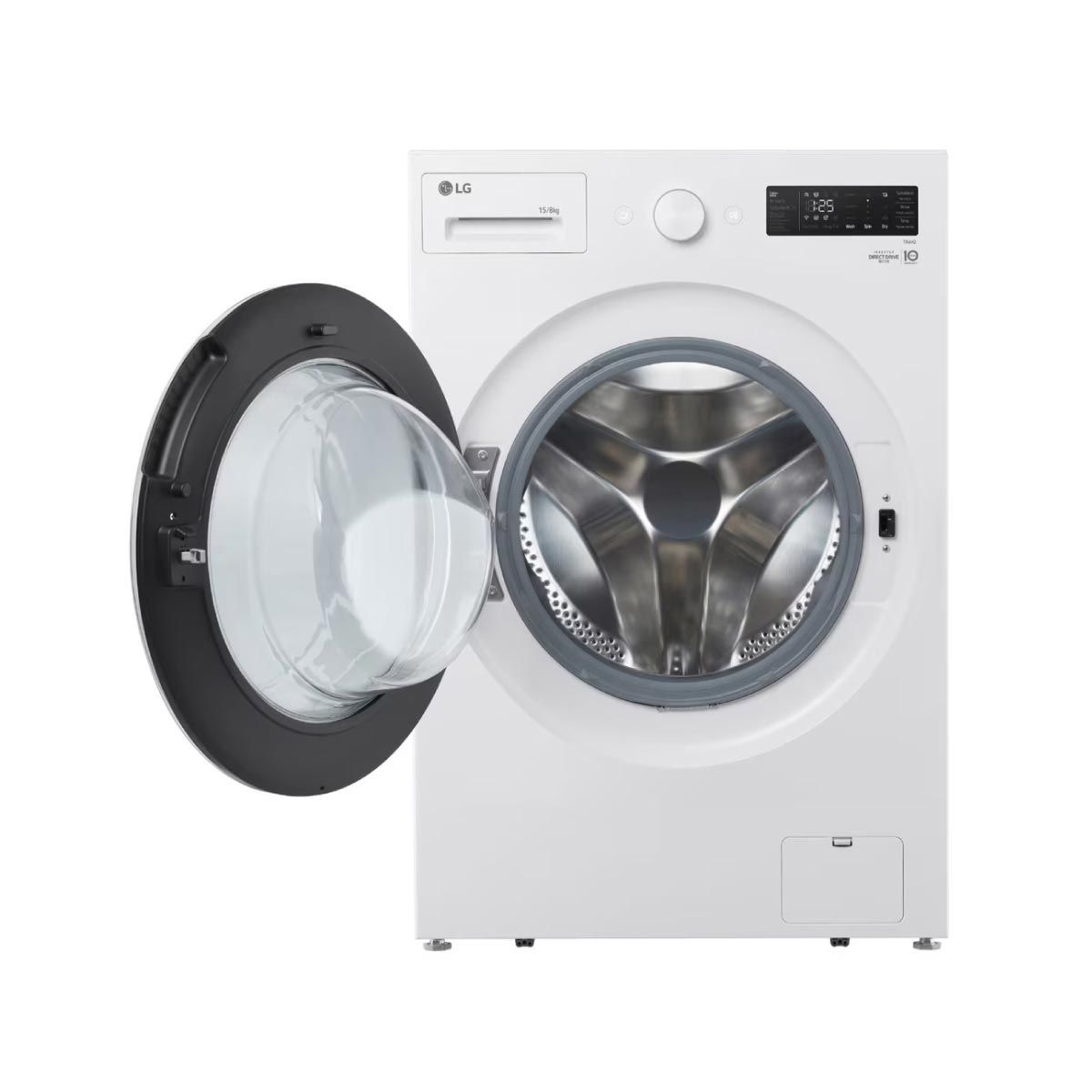 LG เครื่องซักผ้าฝาหน้า ซักผ้า/อบผ้า15/8kg AI สีขาว รุ่น F2515RNEW