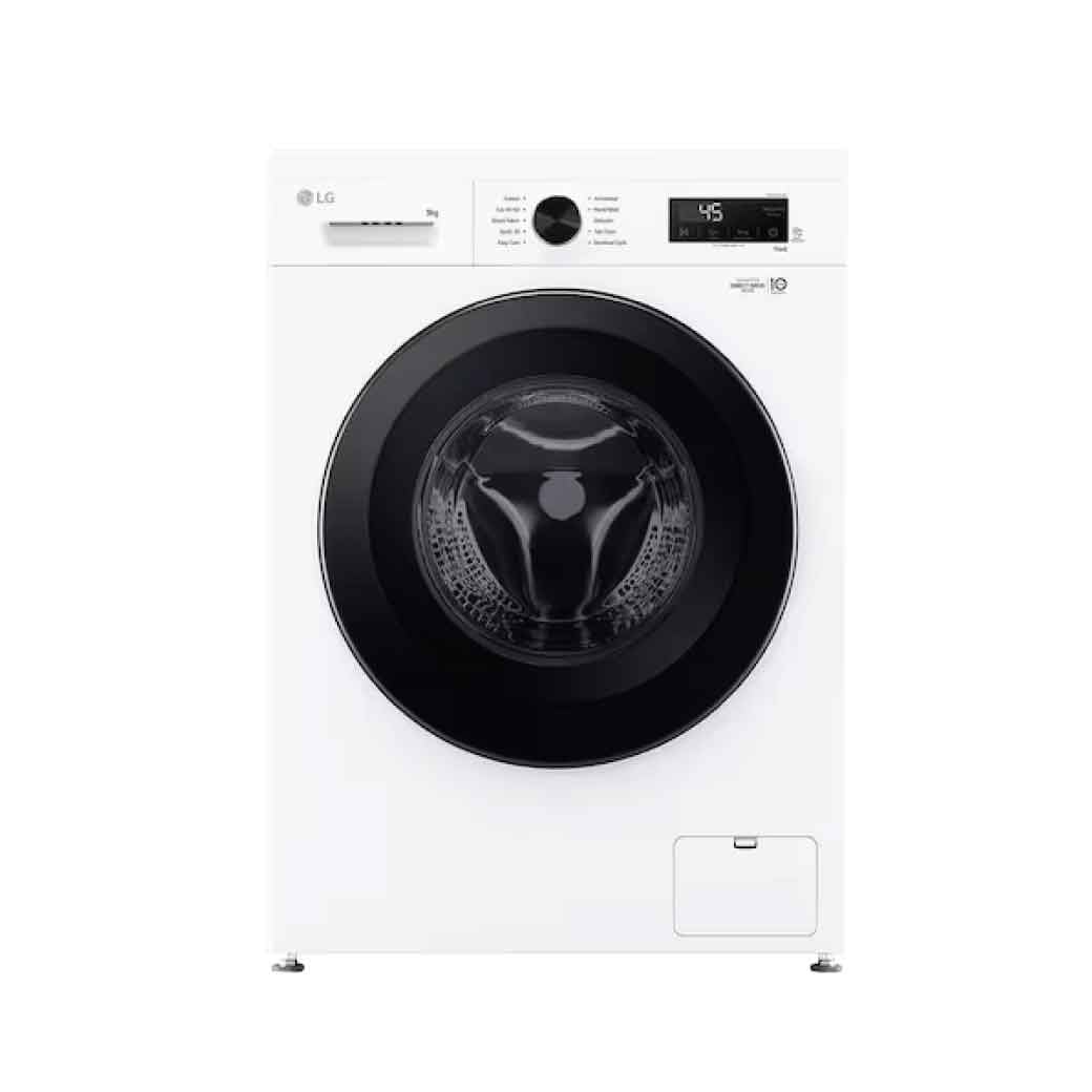 LG เครื่องซักฝาหน้า9kg.Steamสีขาว รุ่นFB1209S5W