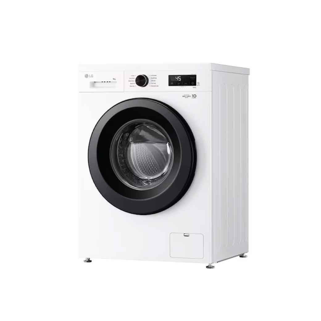 LG เครื่องซักฝาหน้า9kg.Steamสีขาว รุ่นFB1209S5W
