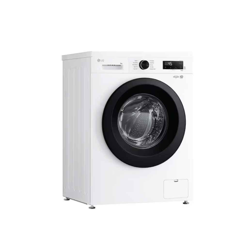 LG เครื่องซักฝาหน้า9kg.Steamสีขาว รุ่นFB1209S5W