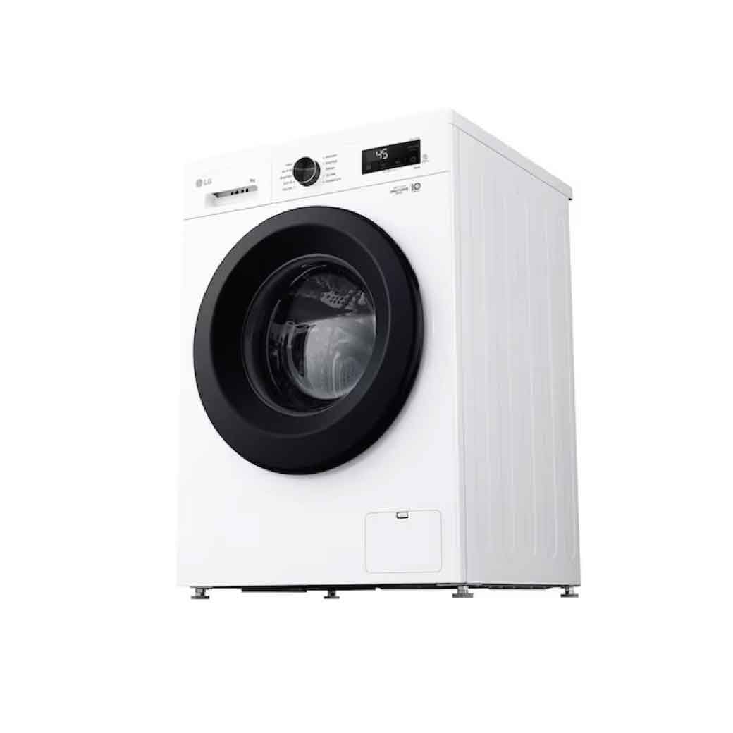 LG เครื่องซักฝาหน้า9kg.Steamสีขาว รุ่นFB1209S5W