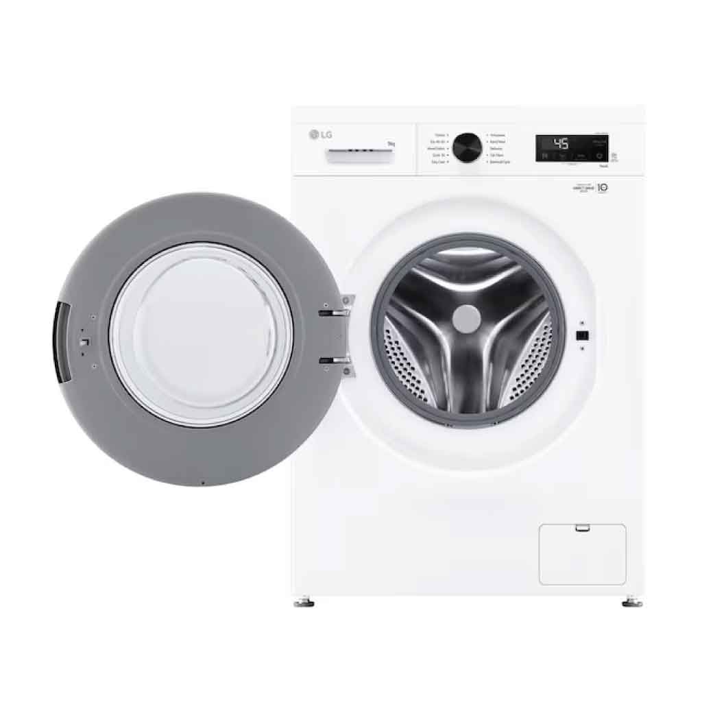 LG เครื่องซักฝาหน้า9kg.Steamสีขาว รุ่นFB1209S5W