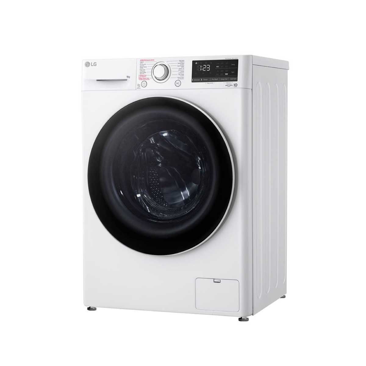 LG เครื่องซักผ้าฝาหน้า 9 kg  สีขาว รุ่น FV1209S5WG ระบบ AI DD