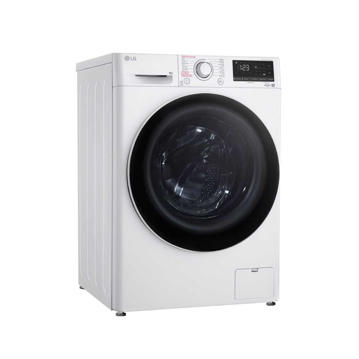 LG เครื่องซักผ้าฝาหน้า 9 kg  สีขาว รุ่น FV1209S5WG ระบบ AI DD