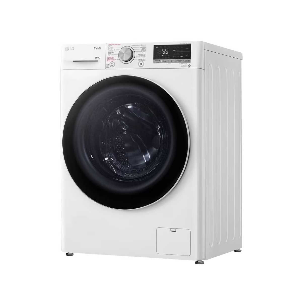 LG เครื่องซักผ้าฝาหน้า ระบบ AI DD ซัก10./อบ7กก. , WI-FI control   สีขาว รุ่น FV1410H4W