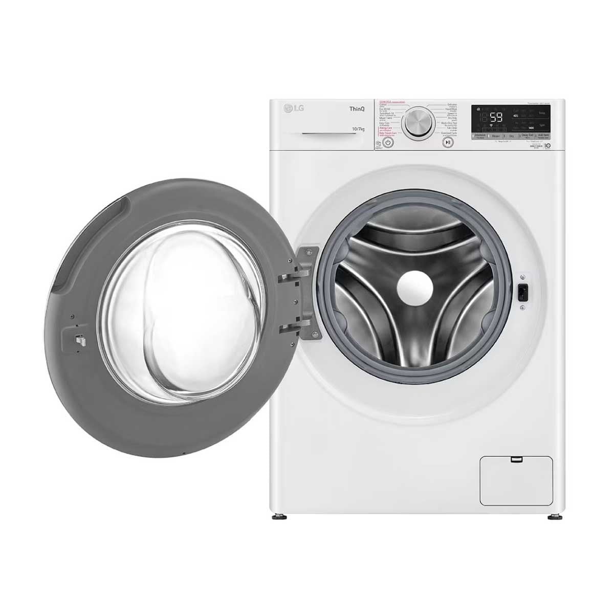 LG เครื่องซักผ้าฝาหน้า ระบบ AI DD ซัก10./อบ7กก. , WI-FI control   สีขาว รุ่น FV1410H4W