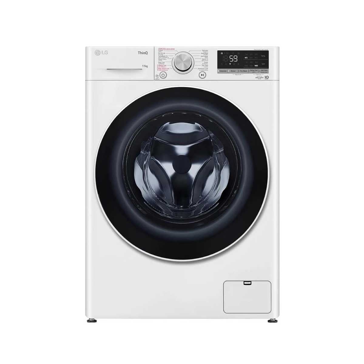 LG เครื่องซักผ้าฝาหน้า 11 กก. สีขาว ระบบ AI DD พร้อม Smart WI-FI control รุ่น FV1411S4W1