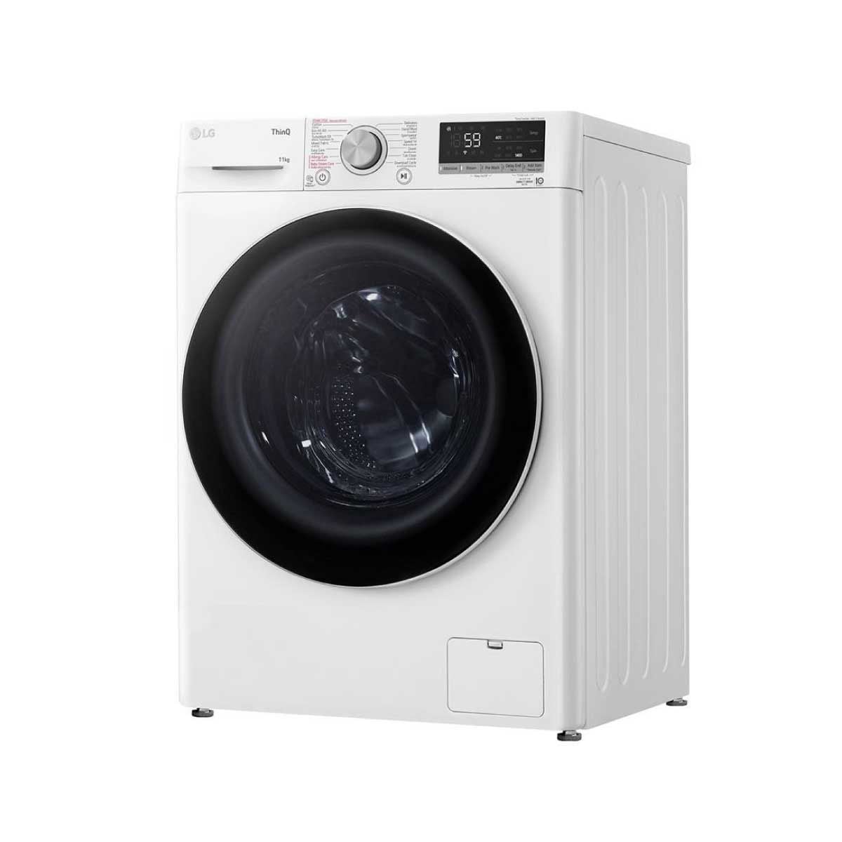 LG เครื่องซักผ้าฝาหน้า 11 กก. สีขาว ระบบ AI DD พร้อม Smart WI-FI control รุ่น FV1411S4W1