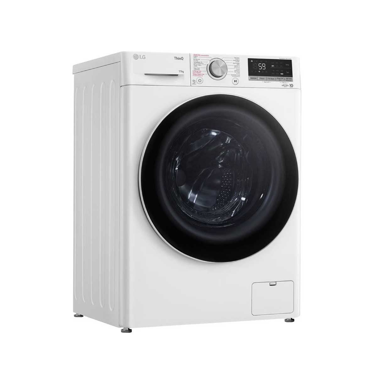 LG เครื่องซักผ้าฝาหน้า 11 กก. สีขาว ระบบ AI DD พร้อม Smart WI-FI control รุ่น FV1411S4W1
