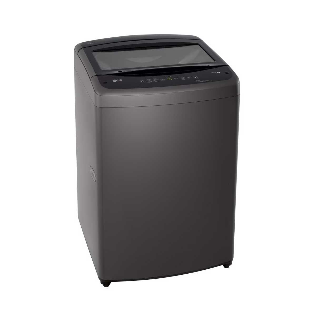 LG เครื่องซักผ้าฝาบน17 kg Inverter สีเทาเข้ม รุ่น T2517VBTB