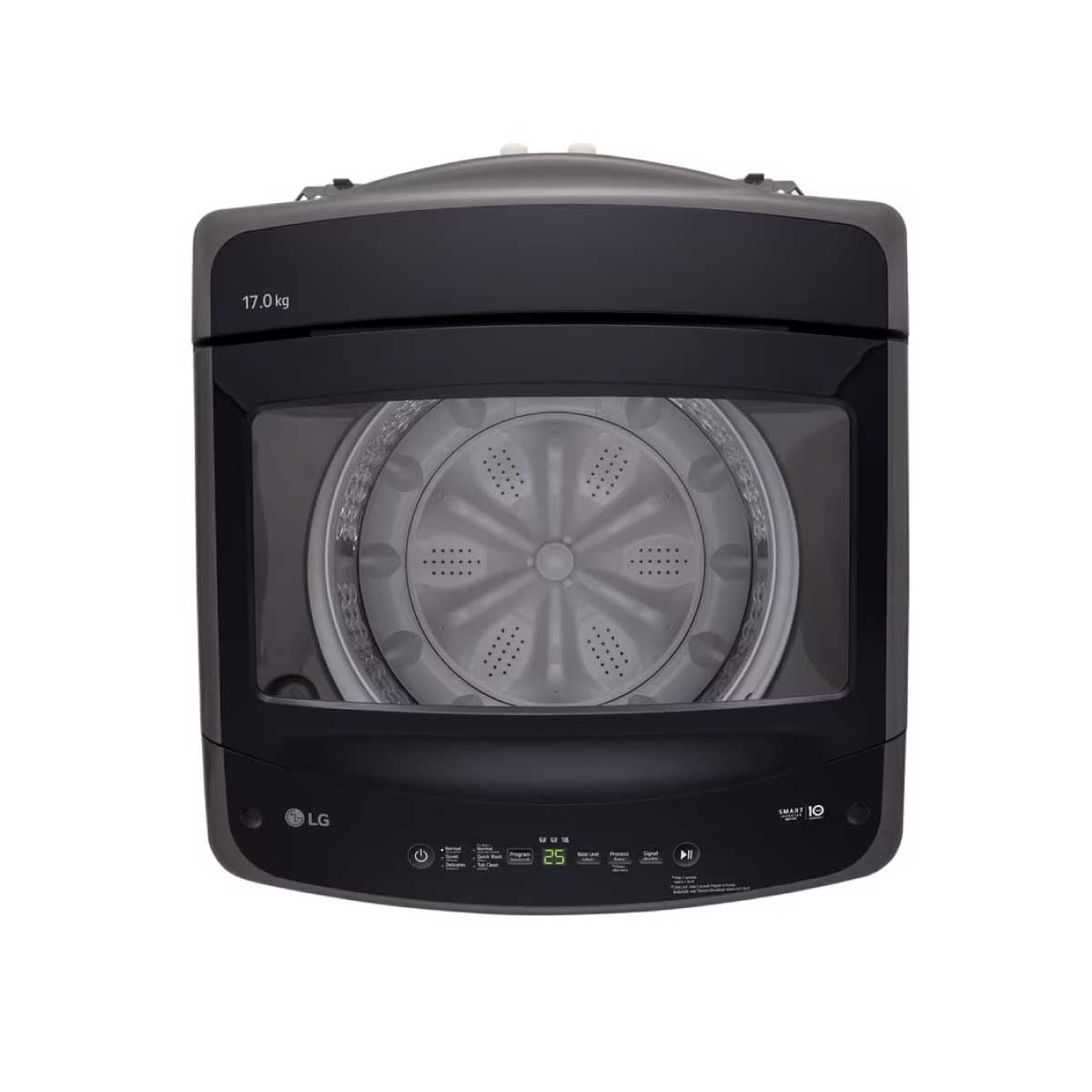 LG เครื่องซักผ้าฝาบน17 kg Inverter สีเทาเข้ม รุ่น T2517VBTB