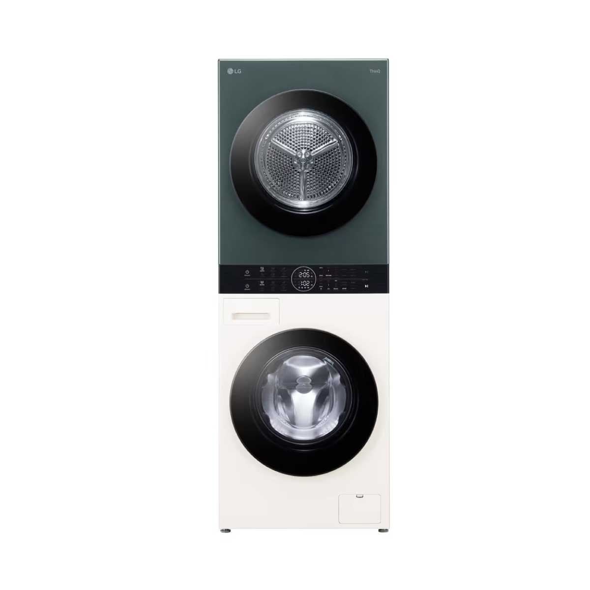 LG Wash Tower ซักผ้า 14 กก. และอบผ้า 10 กก. สีเขียว-เบจ  รุ่น WT1410NHEG