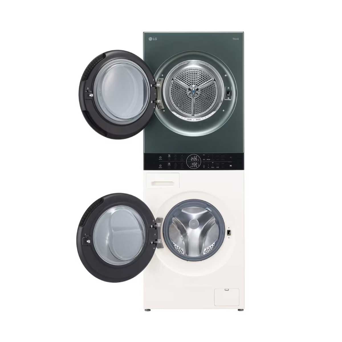 LG Wash Tower ซักผ้า 14 กก. และอบผ้า 10 กก. สีเขียว-เบจ  รุ่น WT1410NHEG
