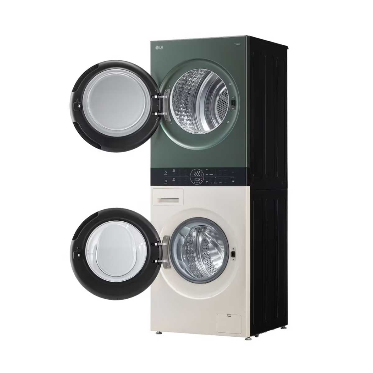 LG Wash Tower ซักผ้า 14 กก. และอบผ้า 10 กก. สีเขียว-เบจ  รุ่น WT1410NHEG