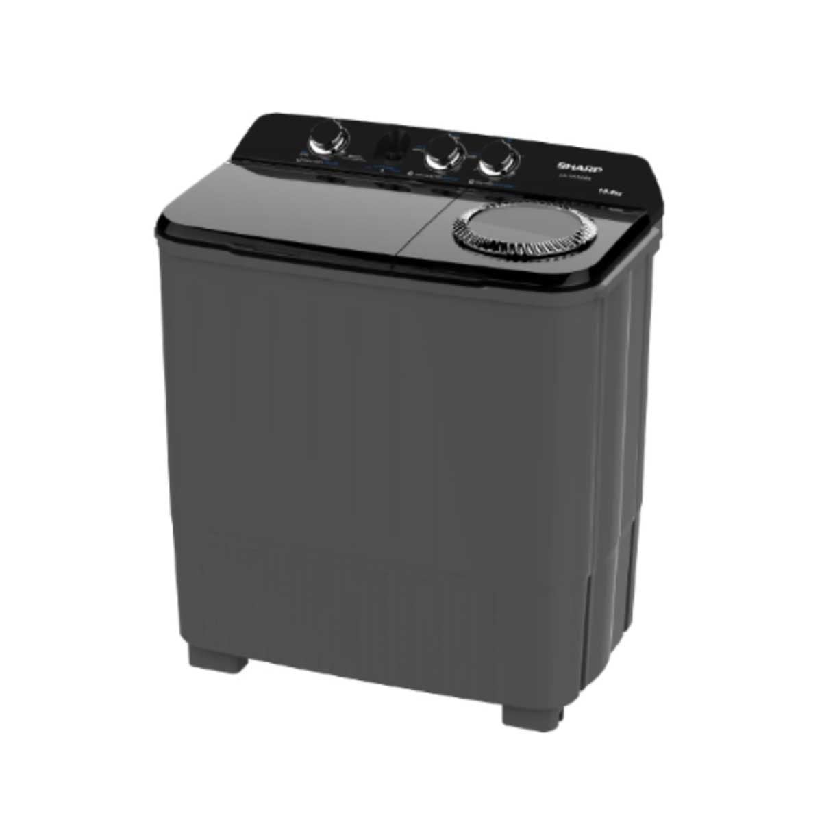 SHARP  เครื่องซักผ้า 2 ถัง 15Kg. สีดำ รุ่นES-TW150BK