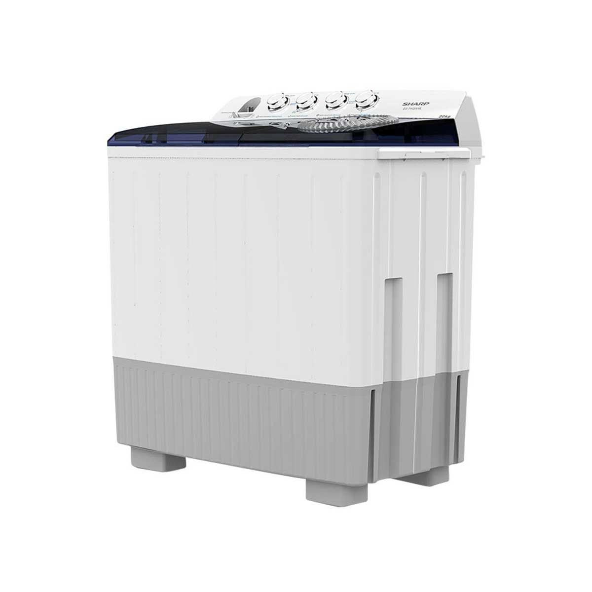 SHARP  เครื่องซักผ้า 2 ถัง 20 kg สีขาวเทา รุ่น ES-TW200BL