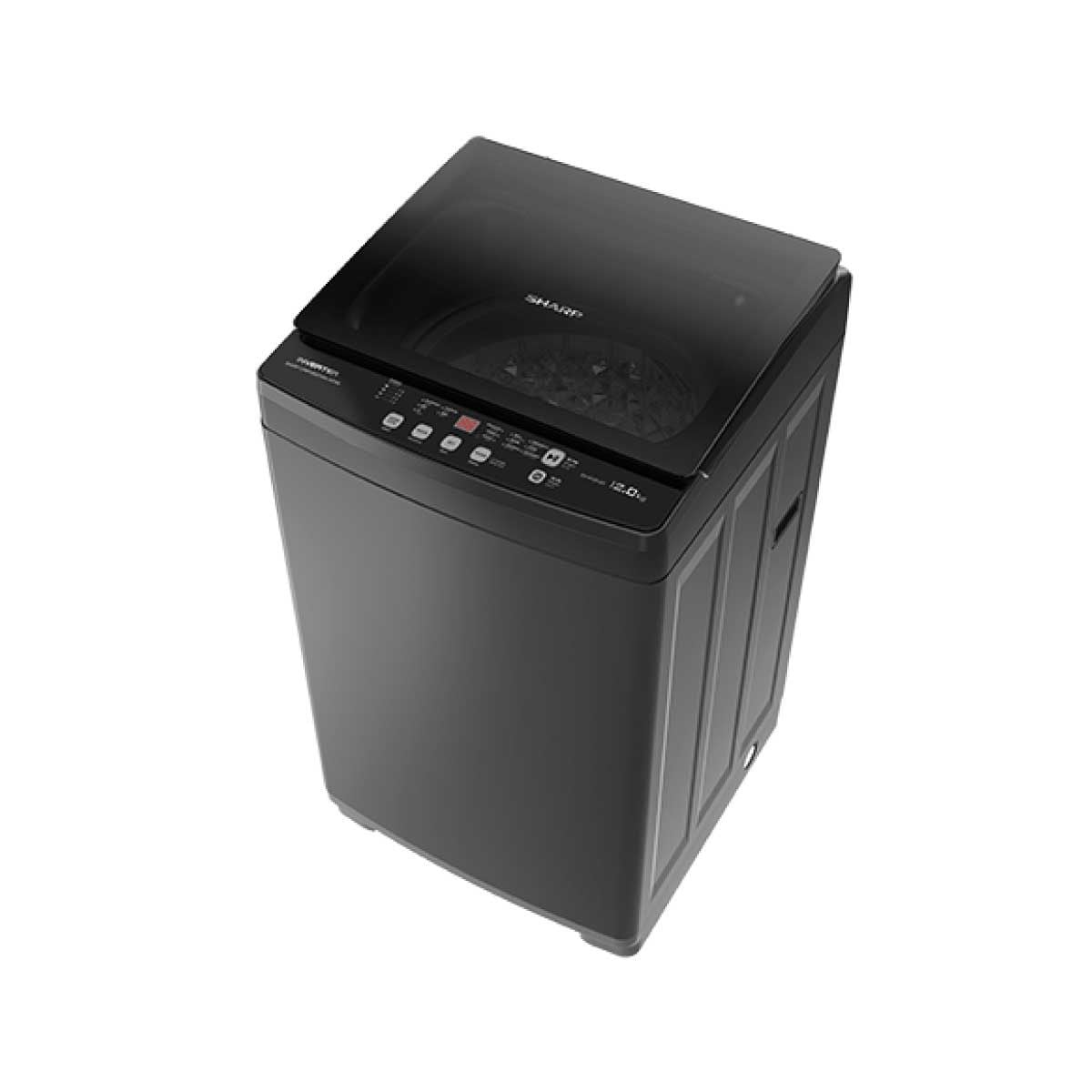 SHARP เครื่องซักผ้าฝาบน12KG. INV รุ่นES-W12X-GY