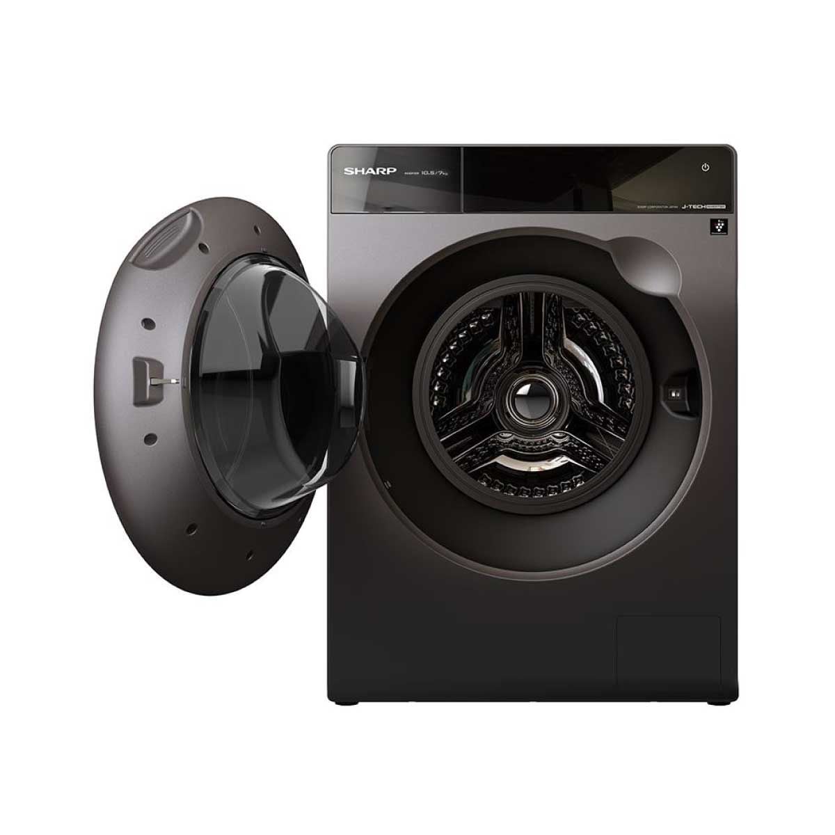 SHARP เครื่องซักผ้า/อบผ้า10.5 kg/7Kg   INVERTER MOTER สี Dark Gray  รุ่น ES-DK1054PT-S