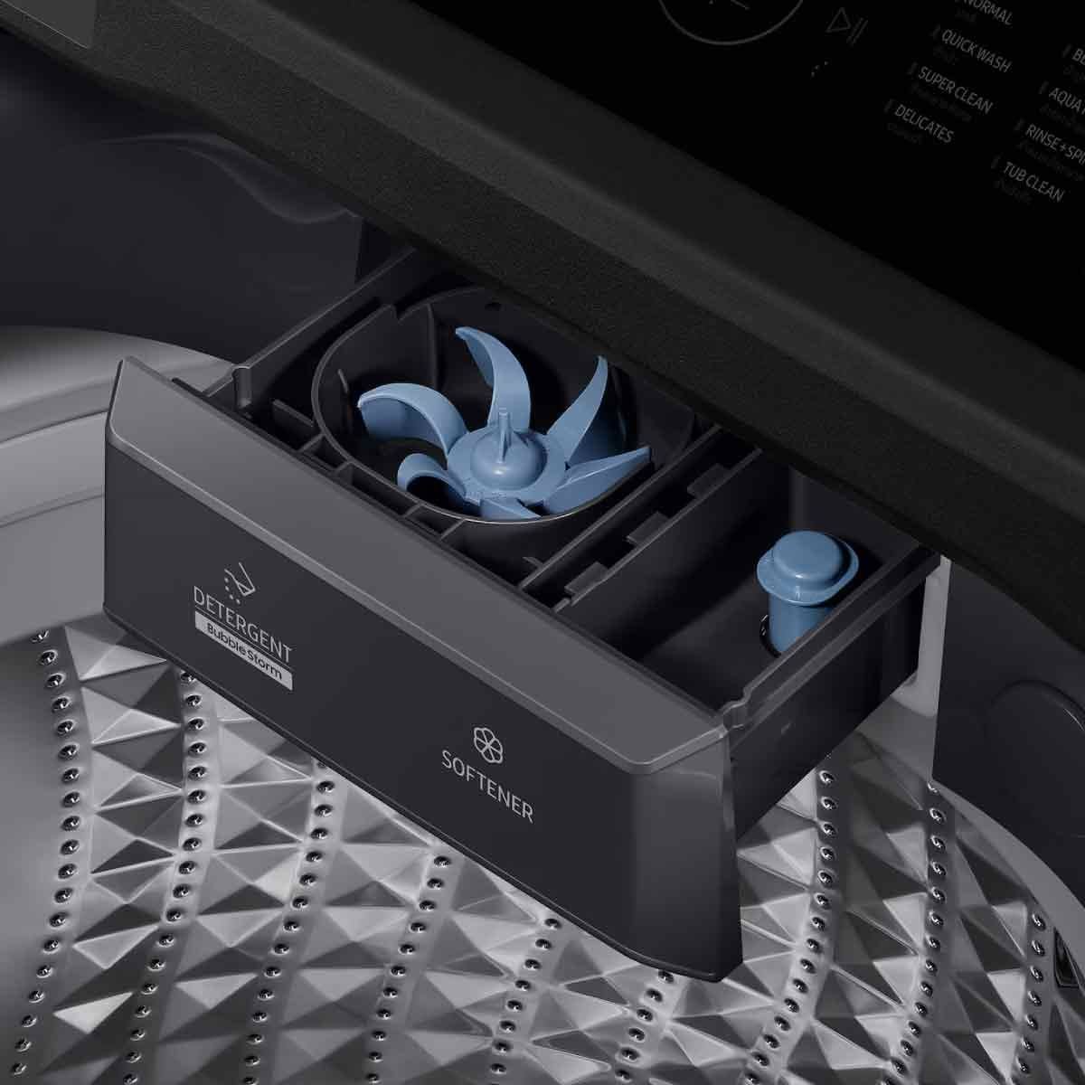 SAMSUNG เครื่องซักฝาบน19Kg.สีดำ รุ่น WA40F19E7CST